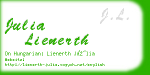 julia lienerth business card